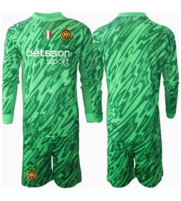 Inter Milan Goalkeeper Replica Home Stadium Kit for Kids 2024-25 Long Sleeve (+ pants)